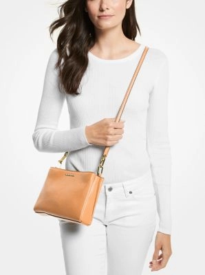 Trisha Medium Pebbled Leather Crossbody Bag