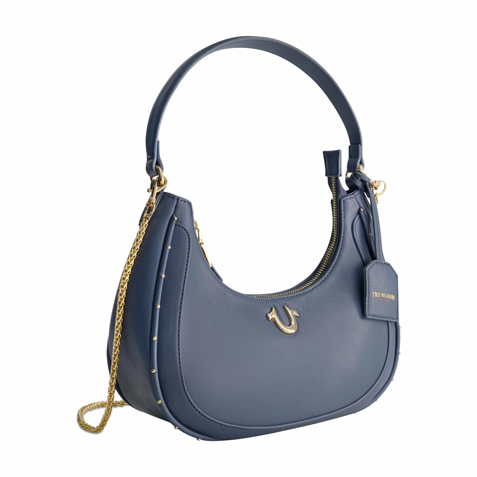 True Religion Zip Top Crescent Hobo Bag