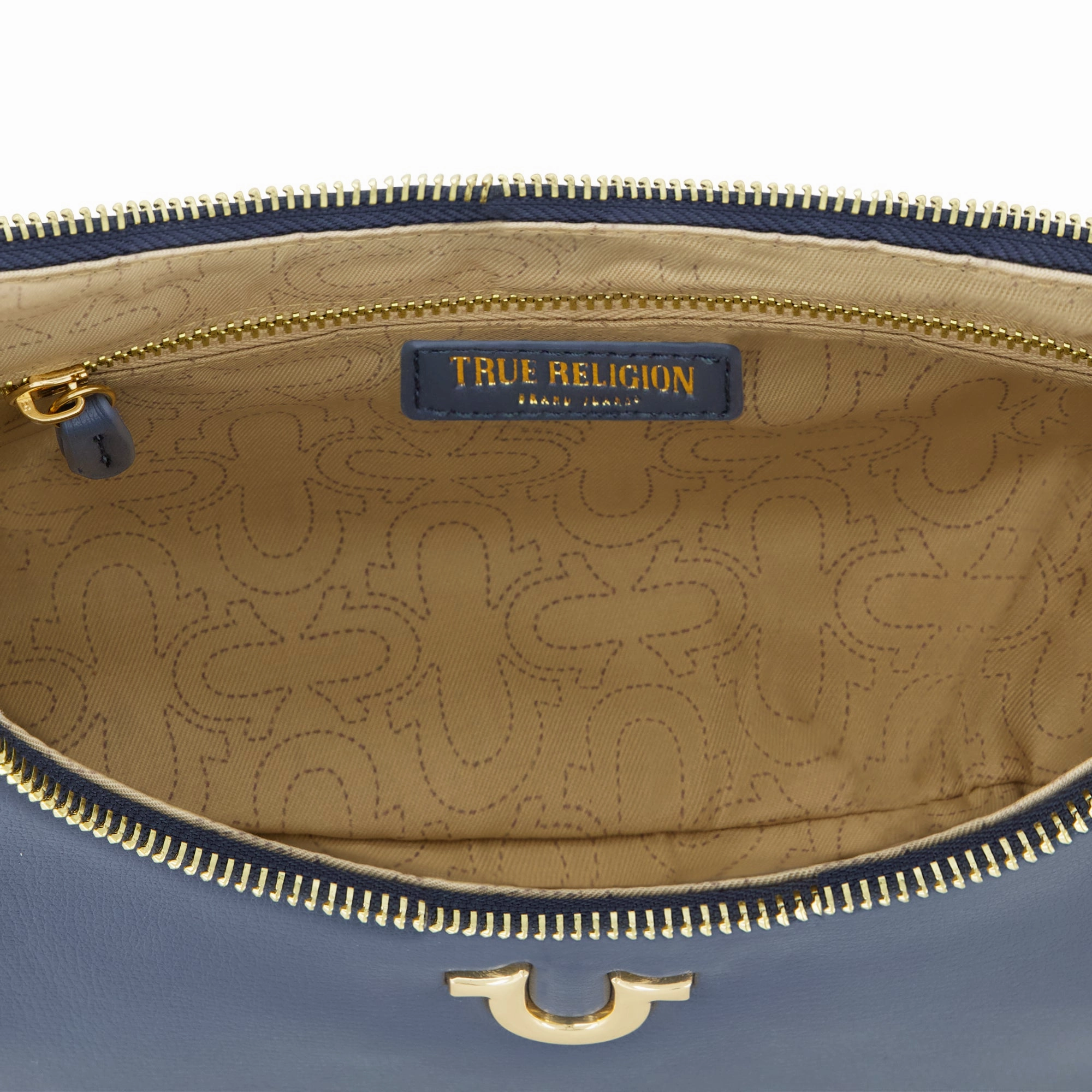 True Religion Zip Top Crescent Hobo Bag