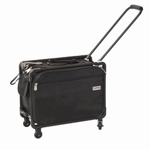 Tutto 17-Inch Small Office On Wheels For Laptop, Black (4217Bcc)