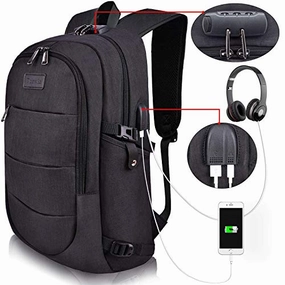 Tzowla Business Laptop Backpack Water Resistant Anti-Theft College Backpack with USB Charging