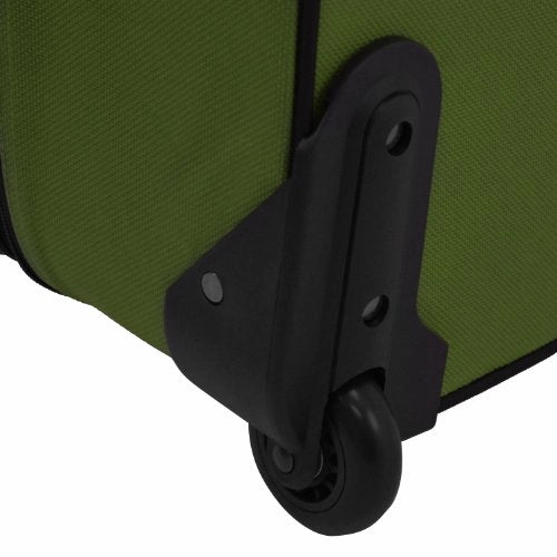 U.S Traveler Rio Carry-On Lightweight Expandable Rolling Luggage Suitcase Set - Green (15-Inch