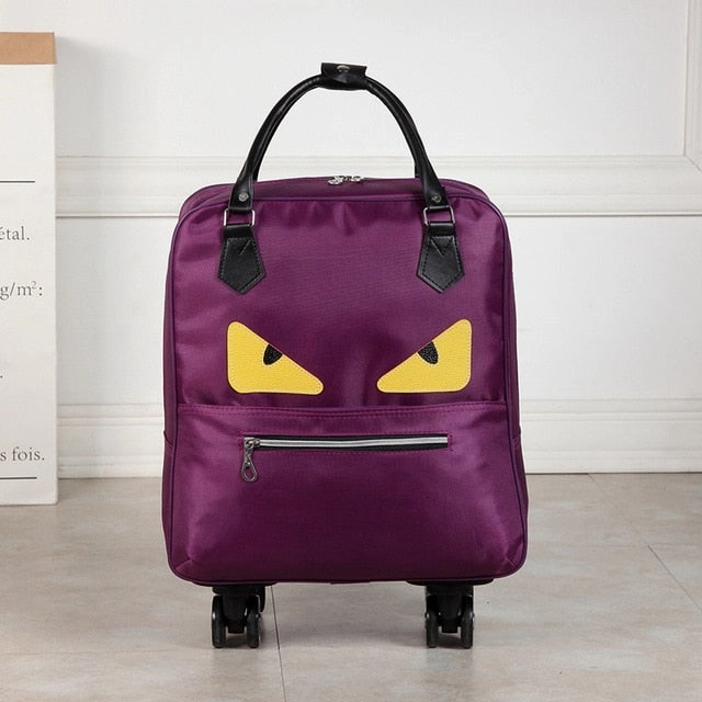 Unisex Carry On Travel Suitcase Women Laptop Luggage Stripe Pattern Small Box Multicolor
