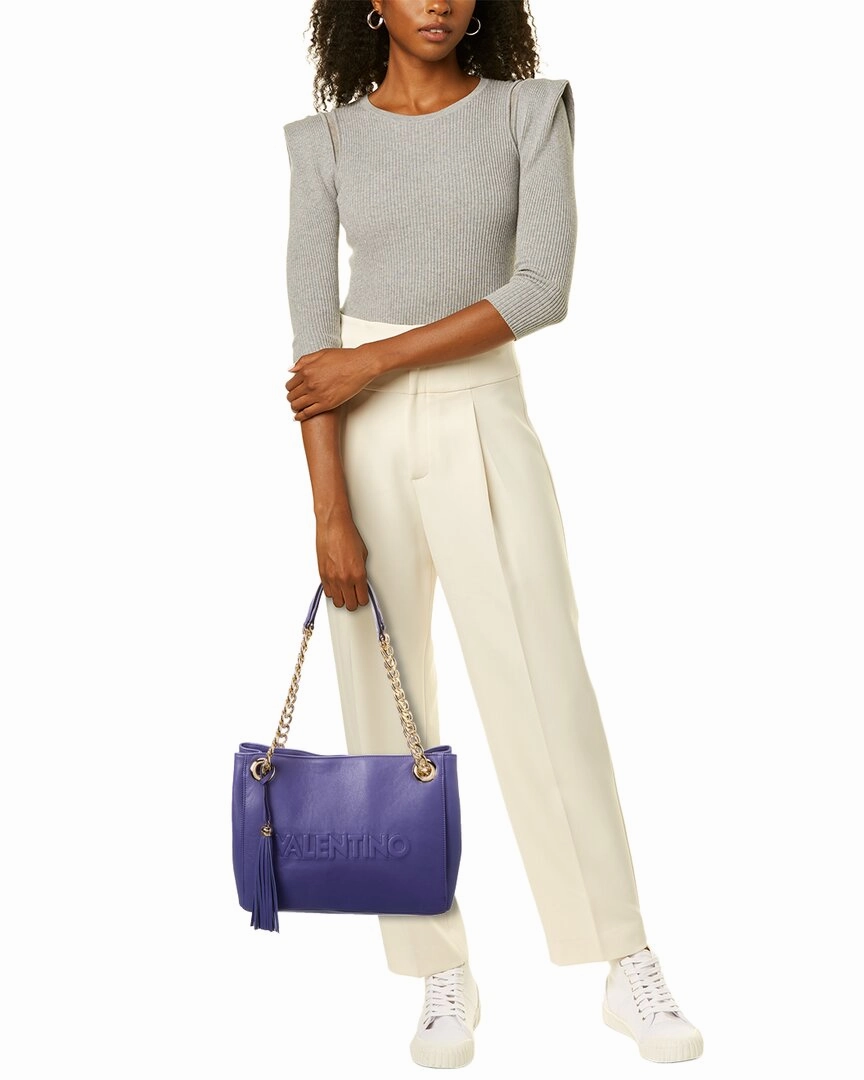 Valentino by Mario Valentino Luisa Embossed Leather Shoulder Bag