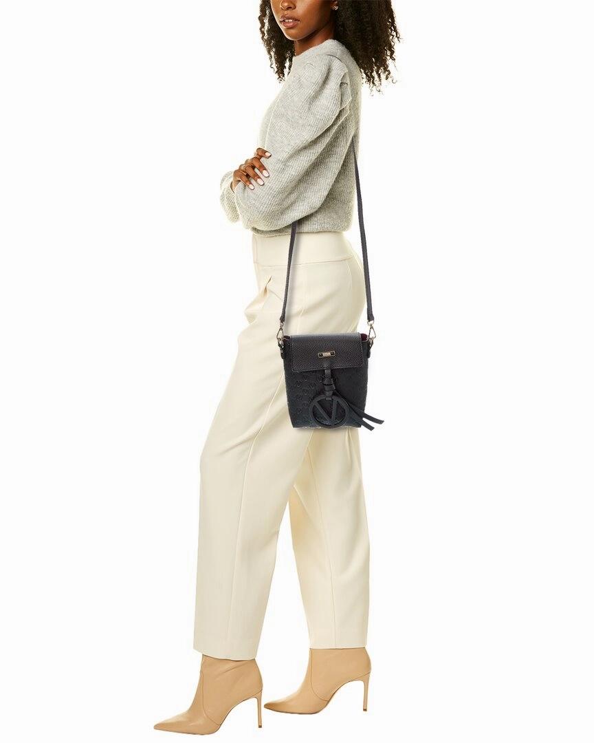 Valentino by Mario Valentino Salma Medallion Leather Crossbody