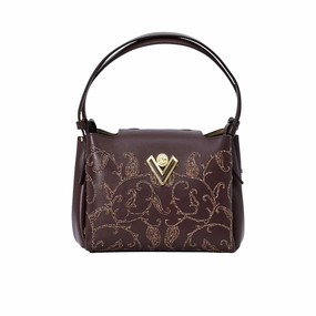 Valentino Orlandi Women's Embossed Leather Hand Bag