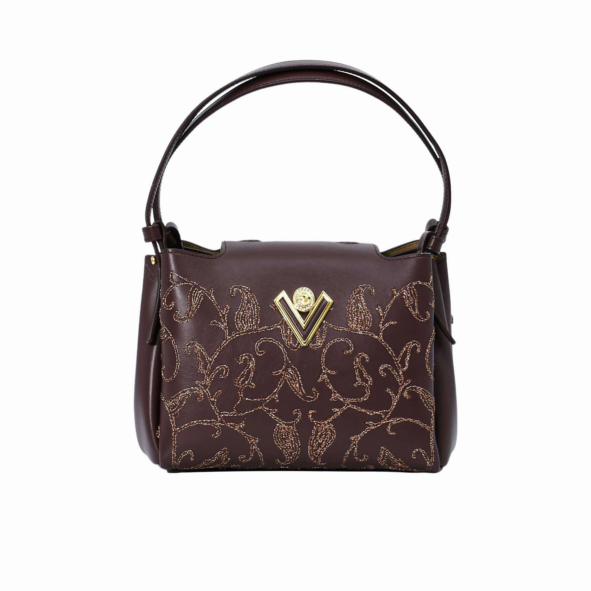 Valentino Orlandi Women's Embossed Leather Hand Bag
