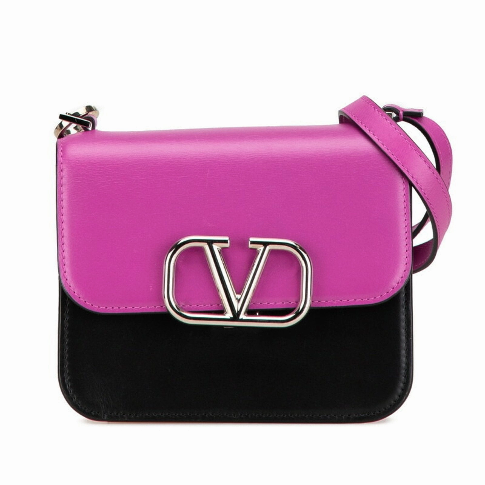 Valentino pink Leather Handbag Shoulder Bag (Pre-Owned)