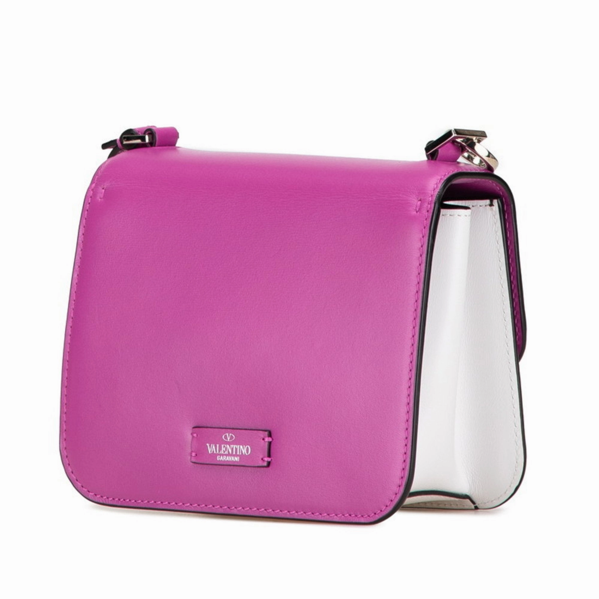 Valentino pink Leather Handbag Shoulder Bag (Pre-Owned)