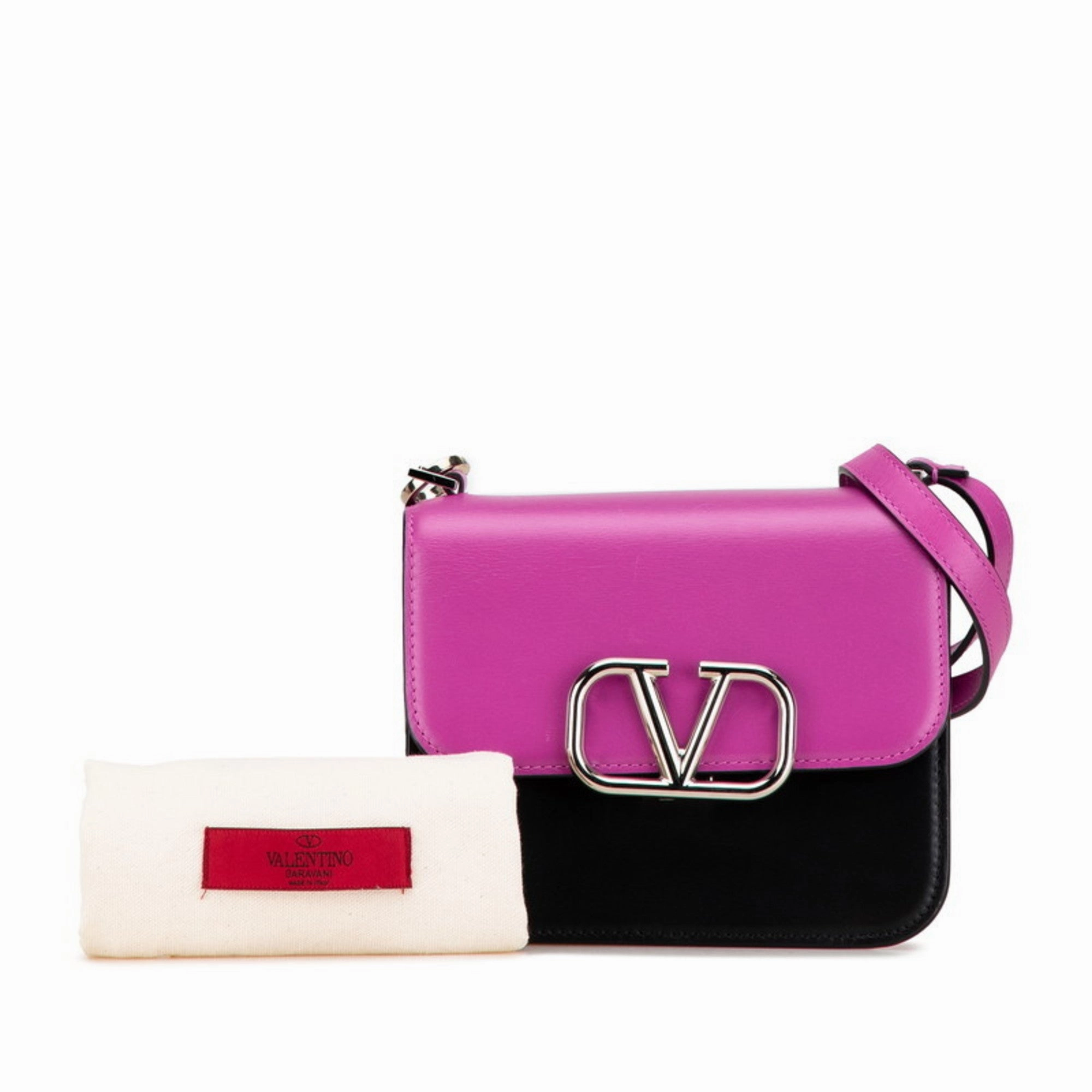 Valentino pink Leather Handbag Shoulder Bag (Pre-Owned)
