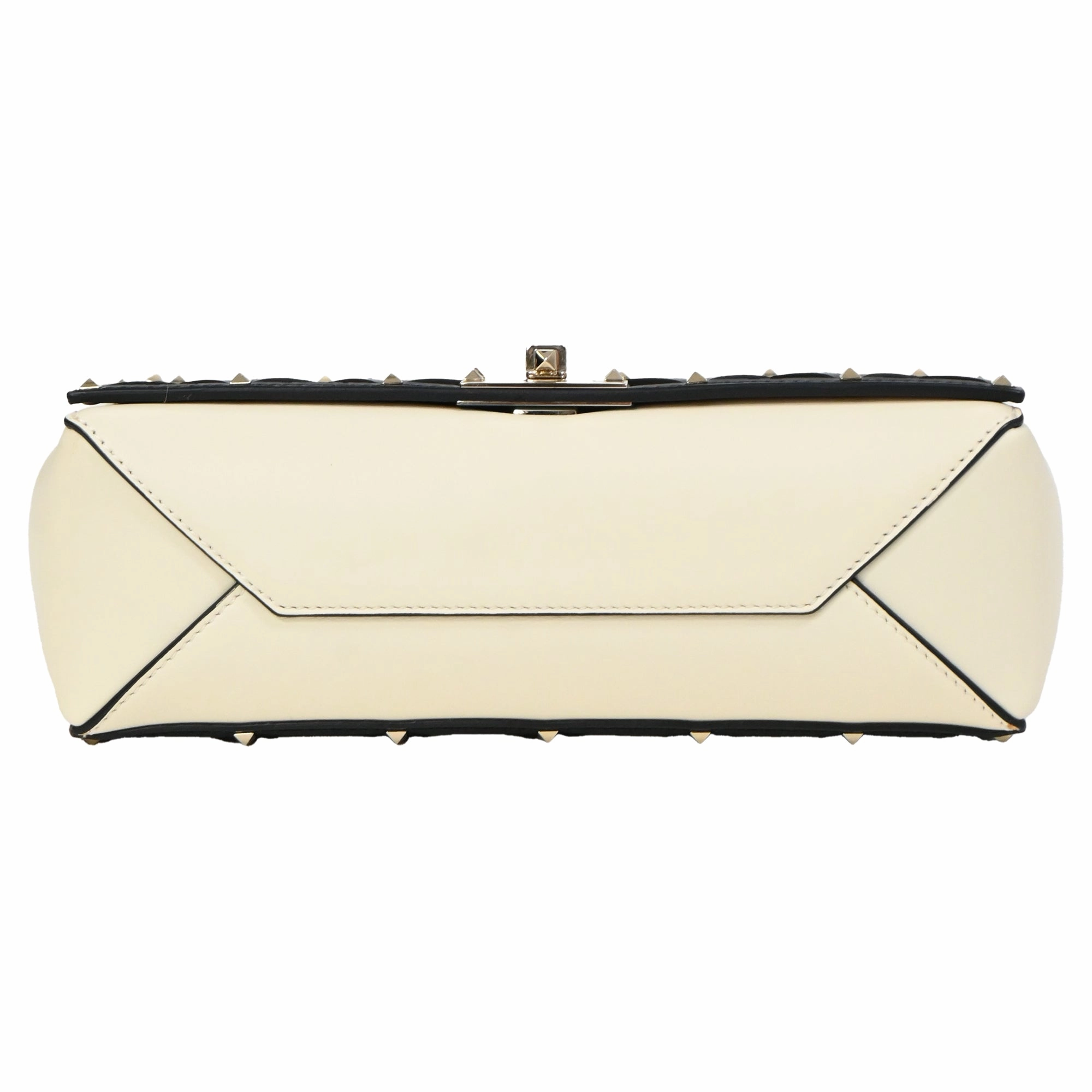 Valentino Quilted Beehive Shoulder Bag Light in Ivory Leather
