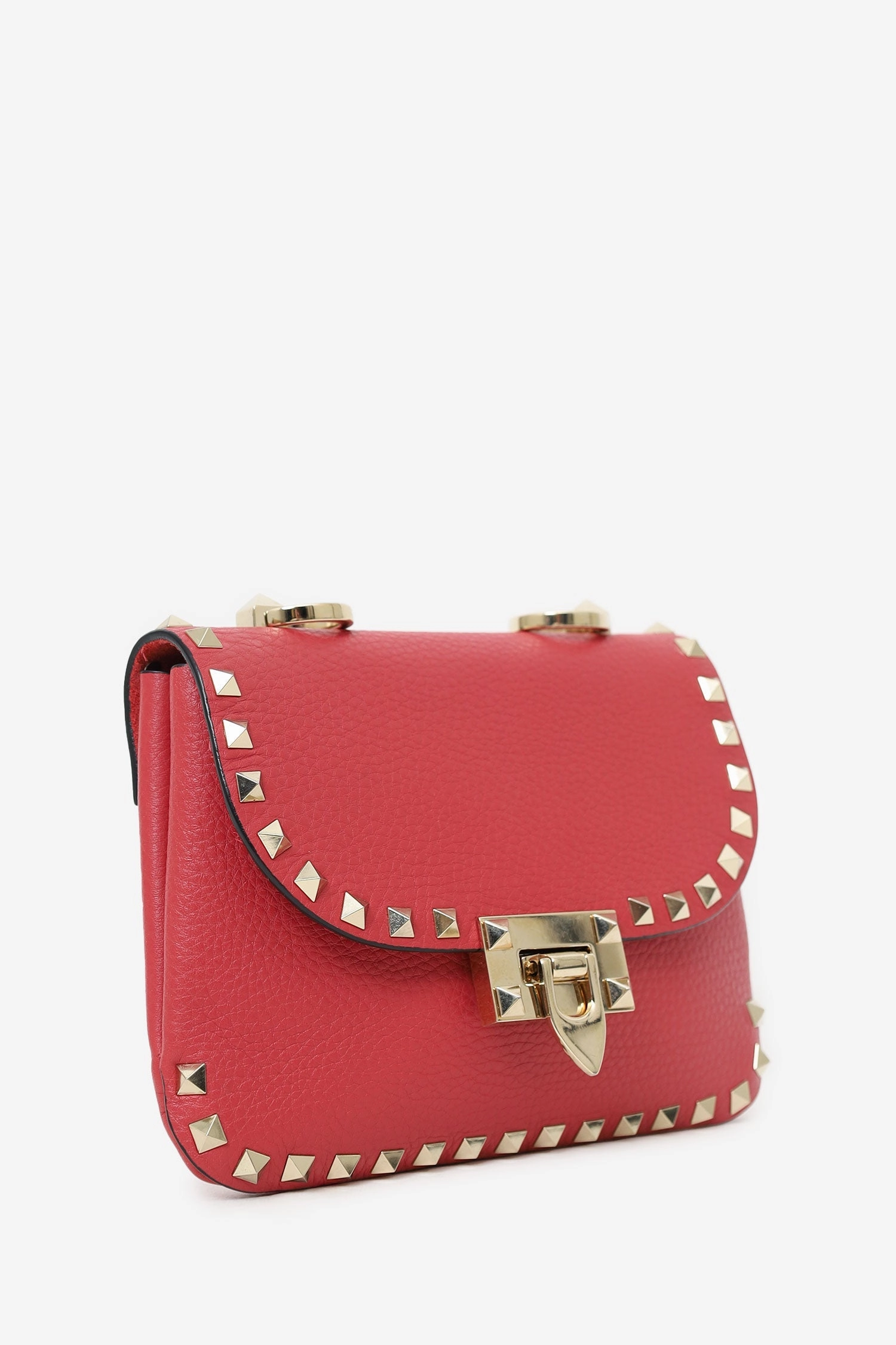 Valentino Red Leather Rockstud Crossbody