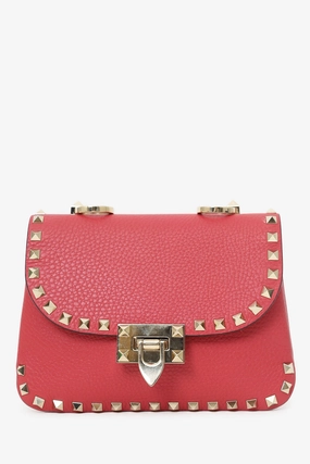 Valentino Red Leather Rockstud Crossbody