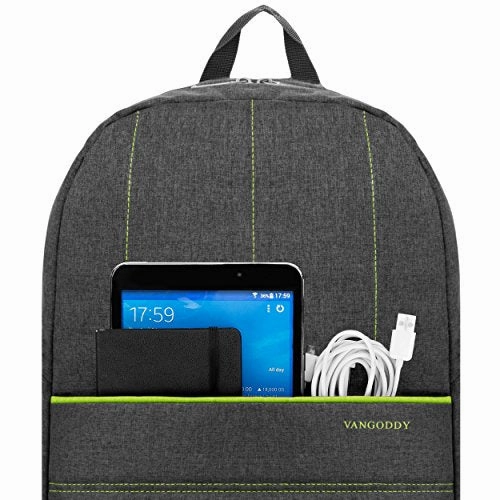 Vangoddy Green Trim Slim Laptop Backpack For Microsoft Surface Book / Surface Pro Series /