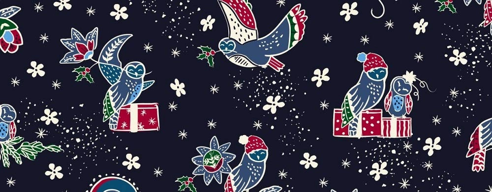 Vera Bradley Iconic Vera Tote in Holiday Owls, Signature Cotton
