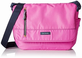 Vera Bradley Women's Lighten Up Laptop Messenger, Bright Orchid