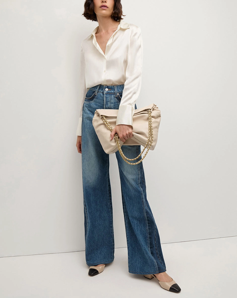 Veronica Beard Leather Slouch Bag