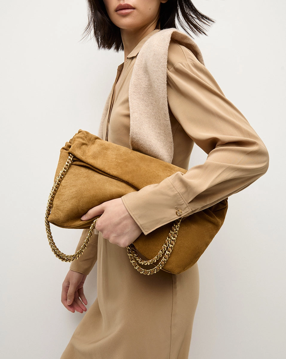 Veronica Beard Suede Slouch Bag