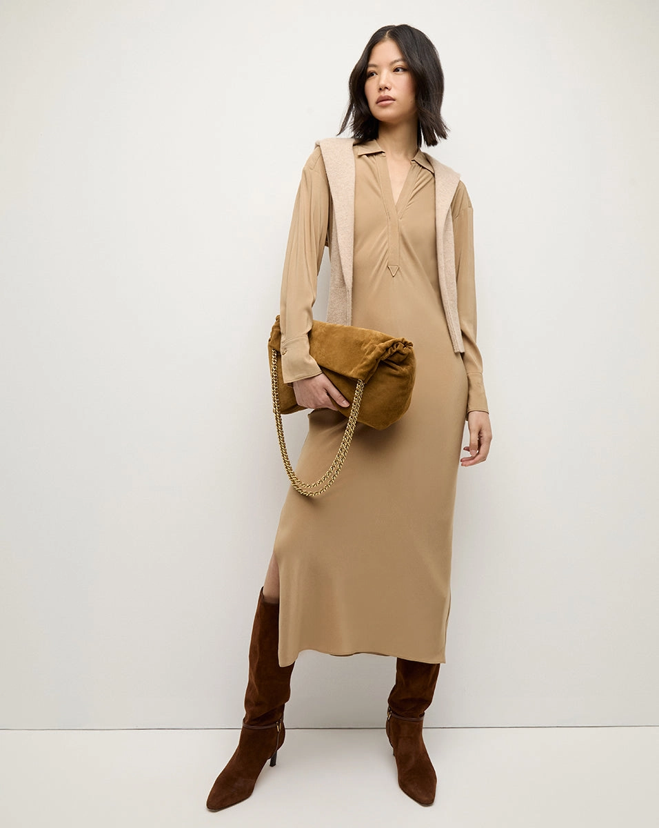 Veronica Beard Suede Slouch Bag