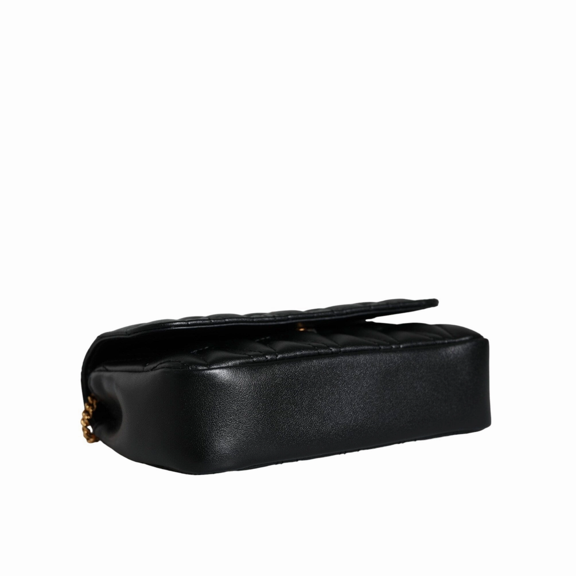 Versace Black Mini Nappa Leather Crossbody Shoulder Women's Bag