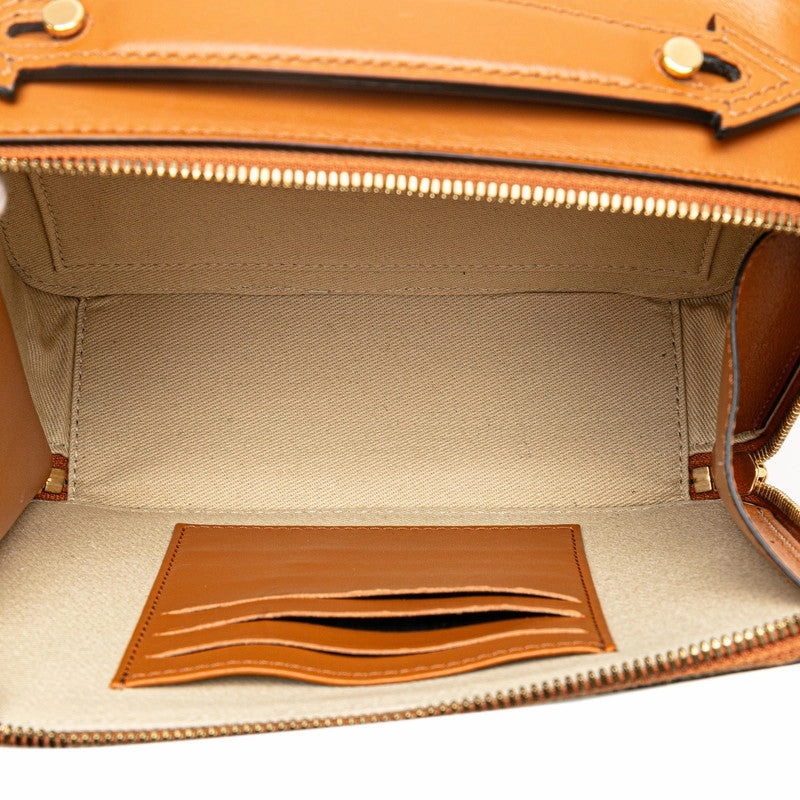 Versace Denim Leather Box Handbag 2WAY