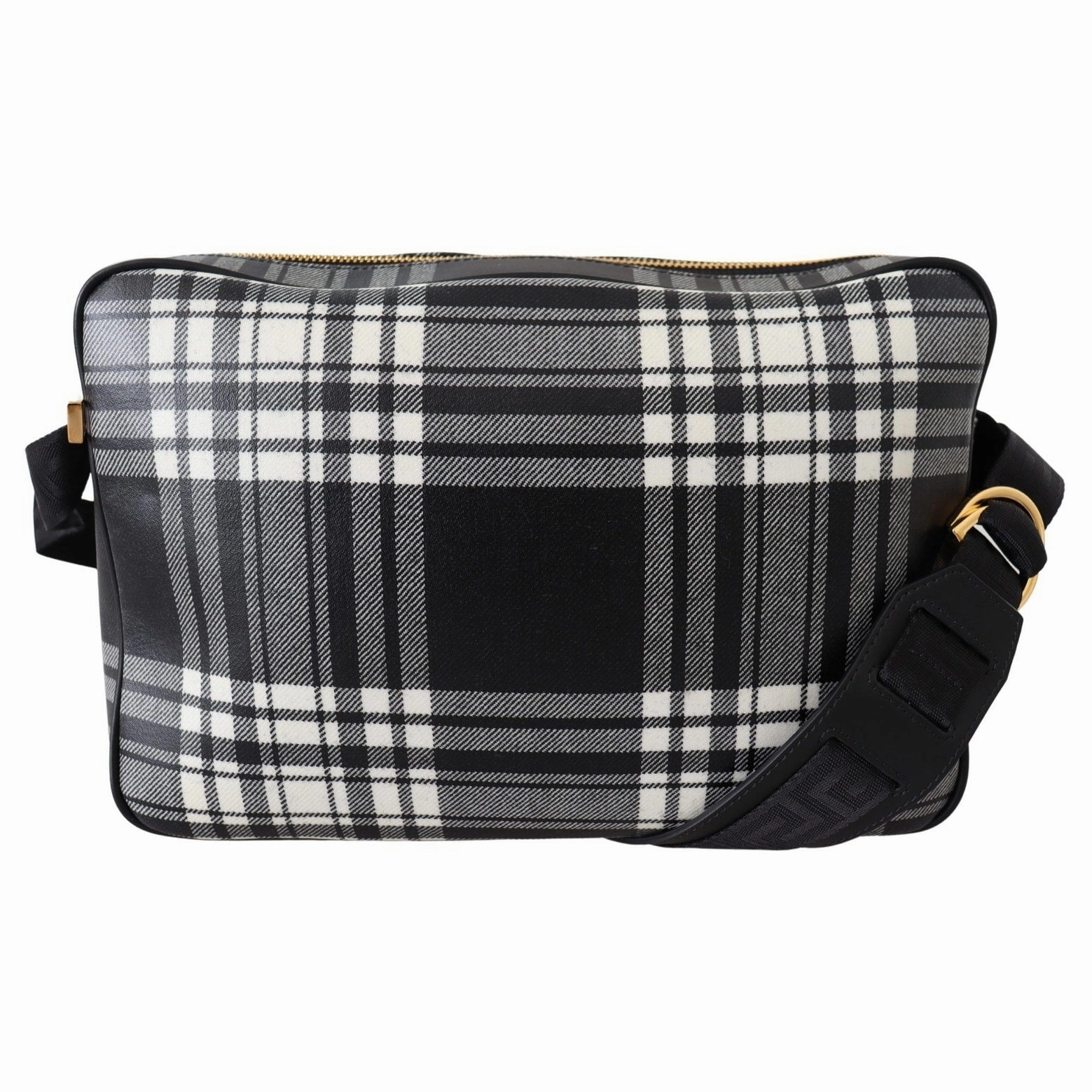 Versace Elegant Grey Leather Crossbody Men's Bag