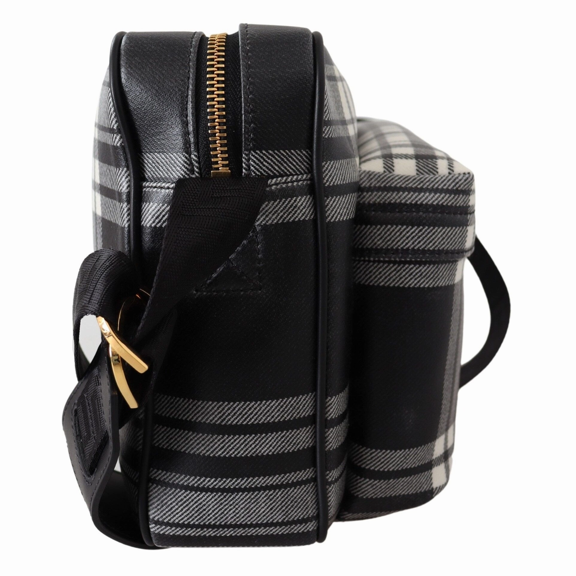Versace Elegant Grey Leather Crossbody Men's Bag