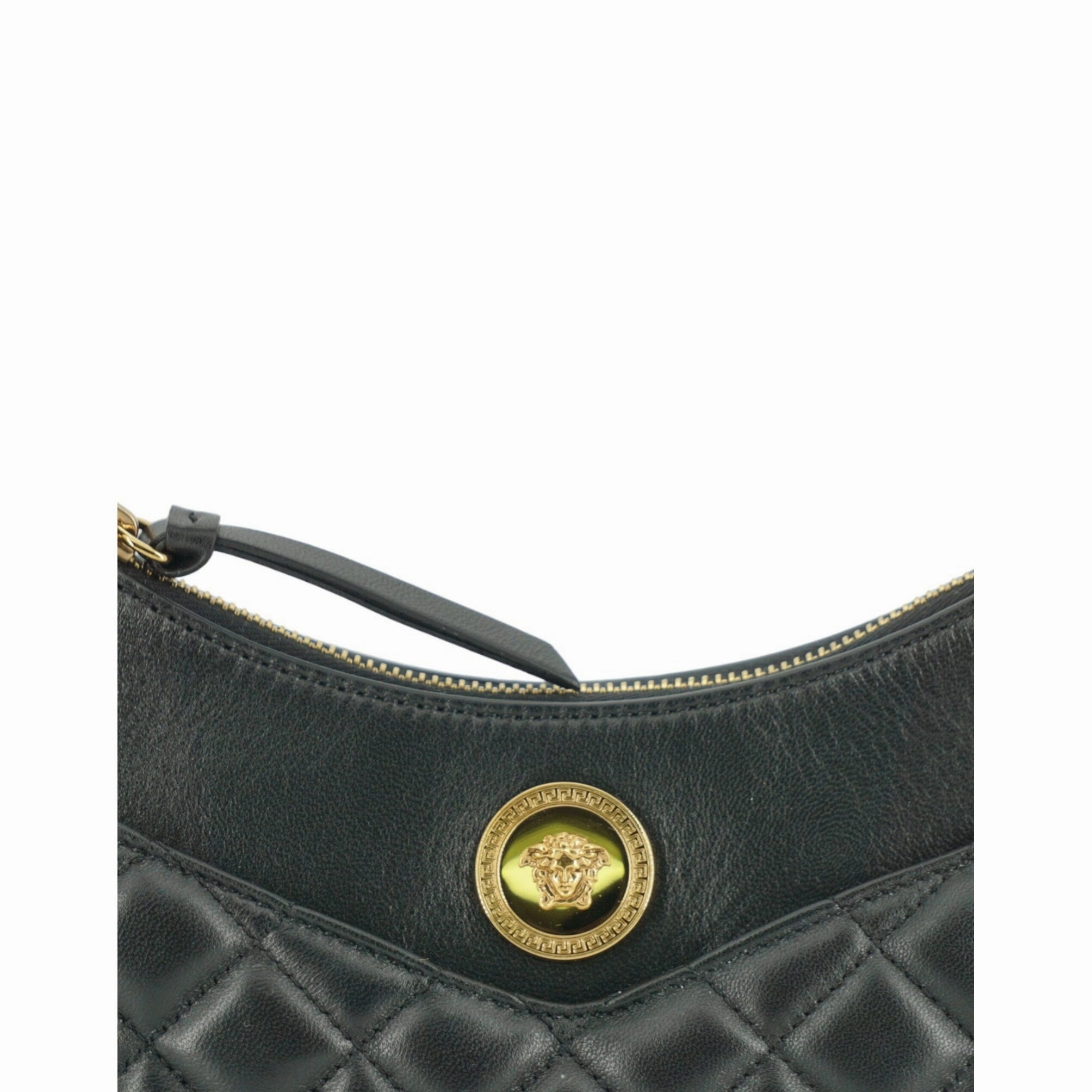 Versace Elegant Half Moon Leather Shoulder Women's Bag