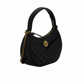 Versace Elegant Half Moon Leather Shoulder Women's Bag