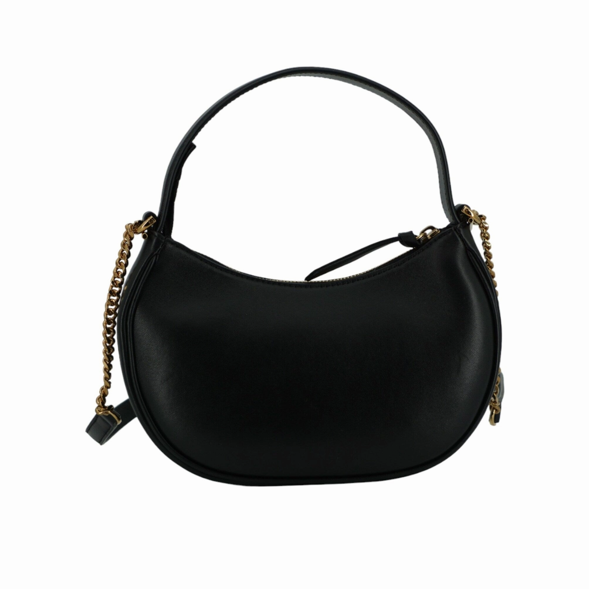 Versace Elegant Half Moon Leather Shoulder Women's Bag