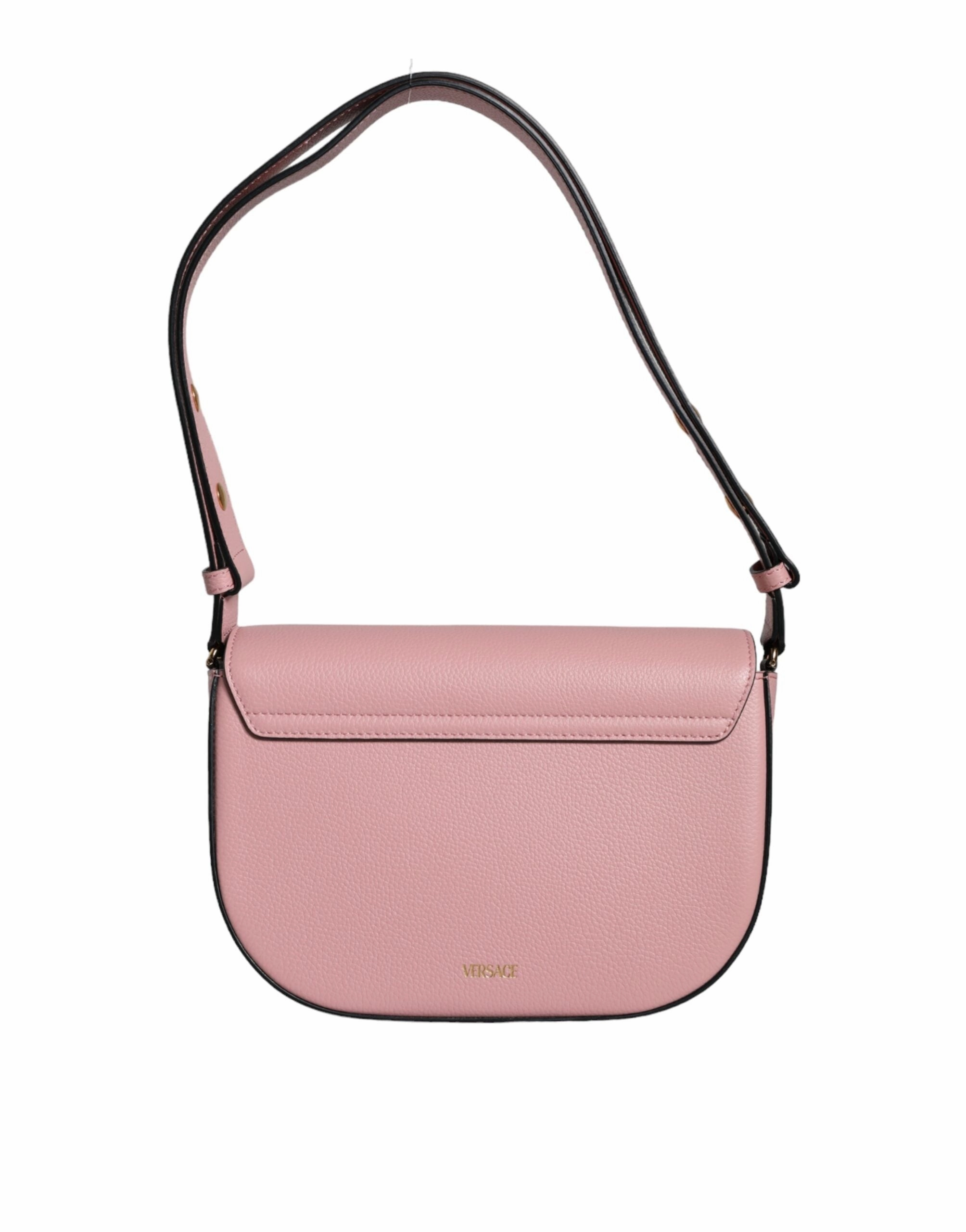 Versace  Grainy Calf Leather Logo Crossbody Shoulder Women's Bag