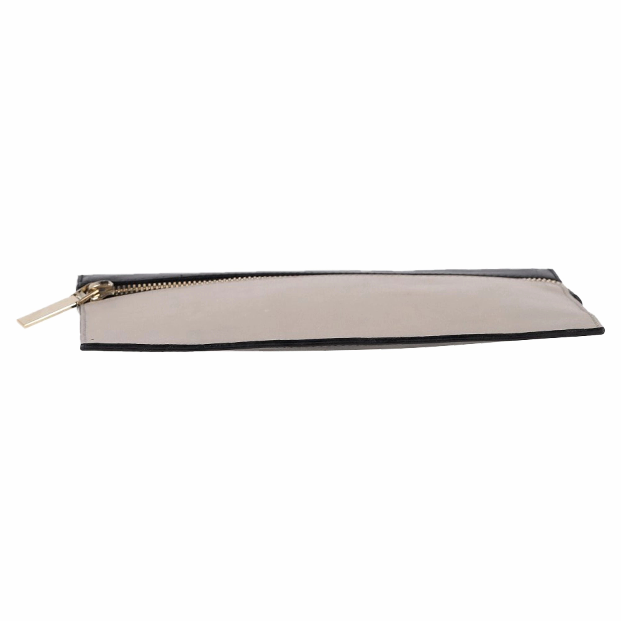 Victoria Beckham Zipped Clutch Bag in Black and White Leather