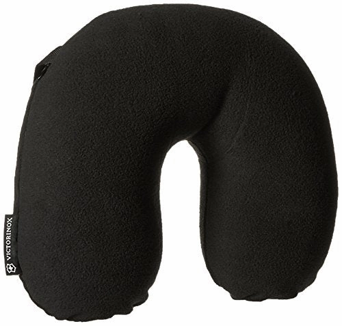 Victorinox Deluxe Fleece Travel Pillow, Black Logo