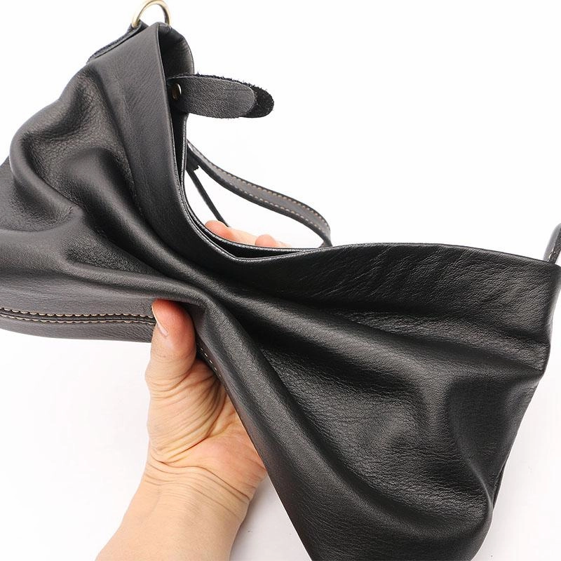 Vintage Black Soft Leather Mens Clutch Wallet Wristlet Bag Zipper Clutch Bag For Men
