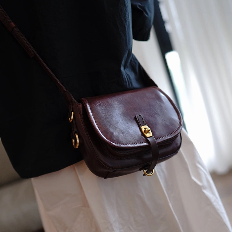 Vintage Green Womens Shoulder Bag Crossbody Saddle Bag Crossbody Purse for Ladies