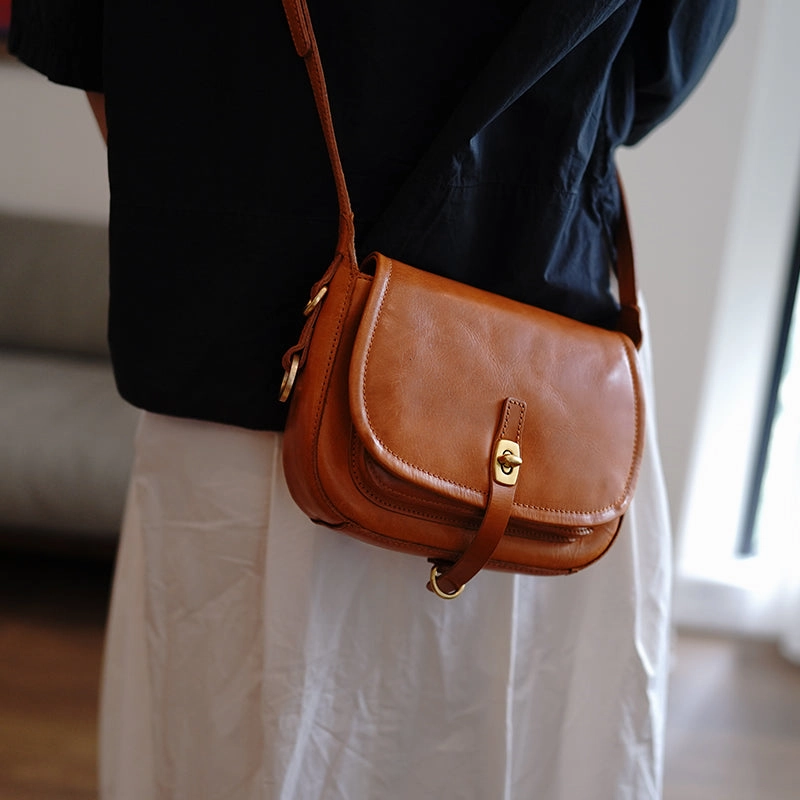 Vintage Green Womens Shoulder Bag Crossbody Saddle Bag Crossbody Purse for Ladies