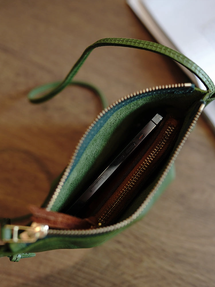 Vintage Green Womens Small Shoulder Bag Small Side Bag Crossbody Purse for Ladies