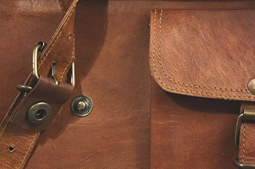 Vintage Handmade Leather Messenger Bag For Laptop Briefcase Satchel Bag (18 Inch)