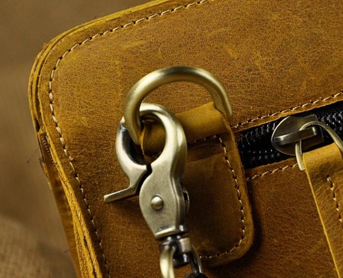 Vintage Large Leather Mens Wristlet Bag Wristlet Wallet Side Bag Clutch Wallet for Men
