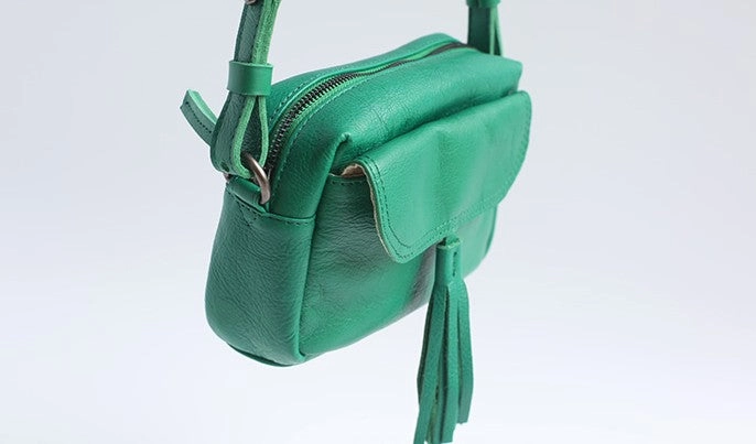 Vintage LEATHER WOMEN Tassels Crossbody Purses Small SHOULDER BAG FOR WOMEN