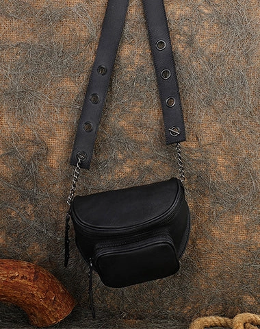 Vintage Leather Womens Saddle Shoulder Bag Saddle Crossbody Purse for Women