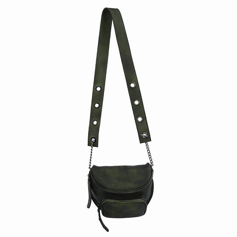 Vintage Leather Womens Saddle Shoulder Bag Saddle Crossbody Purse for Women