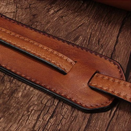 Vintage Women Brown Leather Boston Handbags Leather Boston Shoulder Bags Purses with Tassels