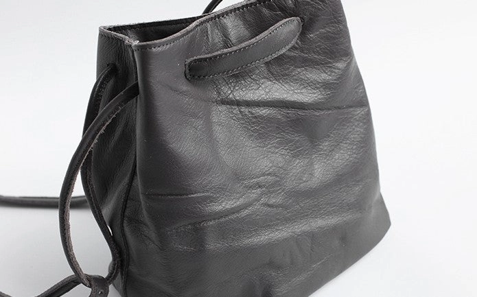 Vintage WOMENs LEATHER Bucket Purse Bucket Shoulder Purse FOR WOMEN