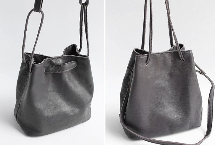 Vintage WOMENs LEATHER Bucket Purse Bucket Shoulder Purse FOR WOMEN