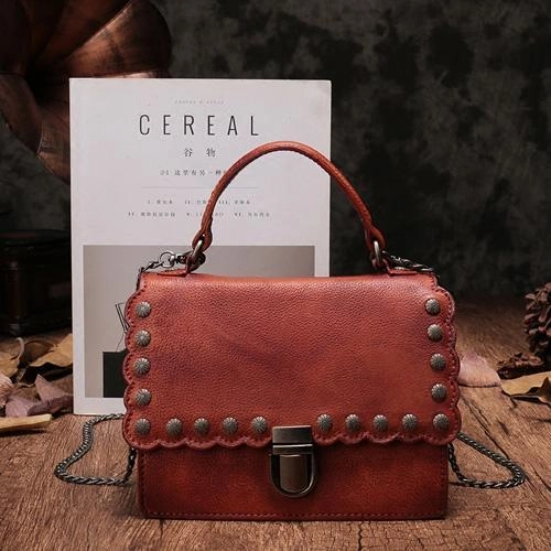 Vintage Womens Leather Handbags Purse Green Satchel Handbags Shoulder Crossbody Bags for Ladies