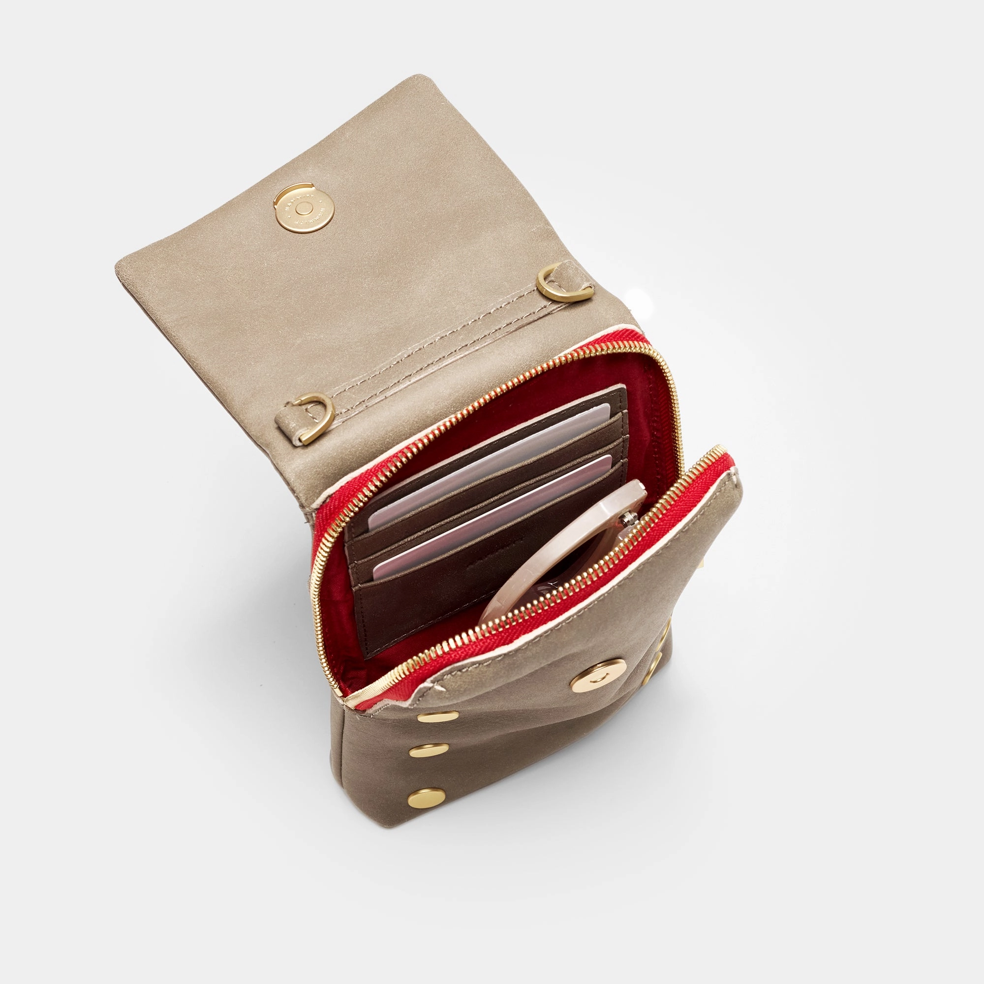 VIP Mobile | Pewter/Brushed Gold Red Zip