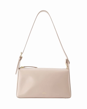 Virginie Baguette Bag - A.P.C. - Leather - Moon Grey