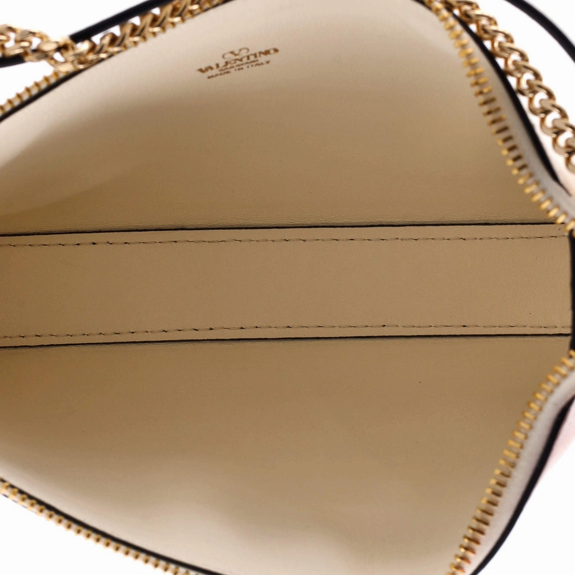 VLogo Zip Around Chain Crossbody Bag Leather