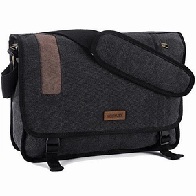 Vonxury Canvas Mens Messenger Bag Vintage 15 Inch Laptop Bag Large Satchel Bag